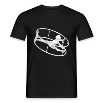 Rhönrad Turnen Rhönrad Fahren Sport Geschenk Frau - Männer T-Shirt - Schwarz - Vorne - AI Model Male 178 light (178cm)