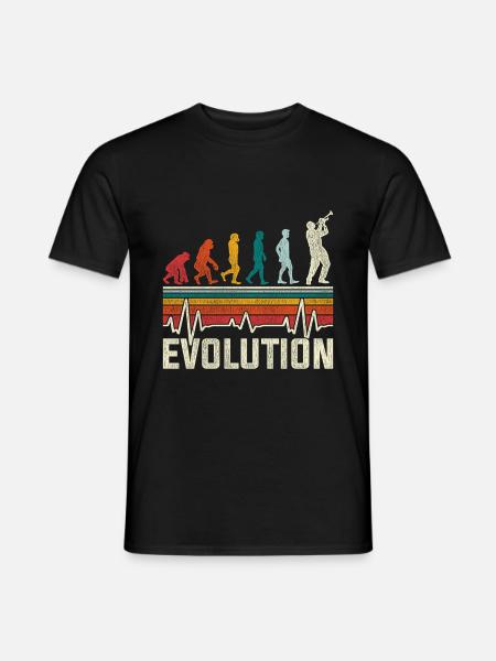 Evolution Trumpet Trumpet Gift Vintage - T-shirt homme - noir