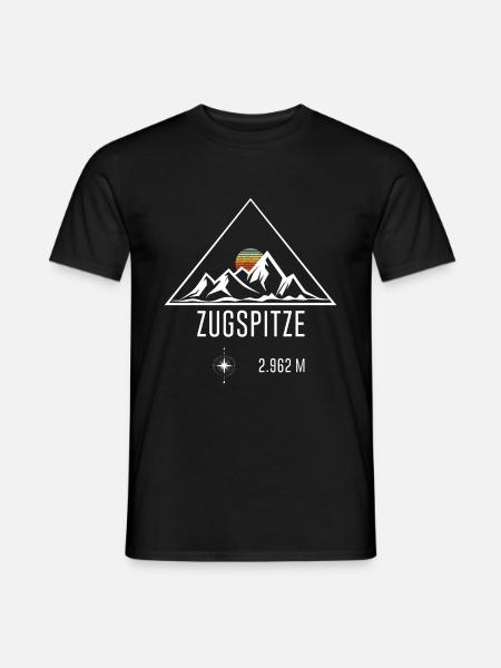 ZUGSPITZE BERG WANDERN BERGSTEIGEN - Männer T-Shirt - Schwarz