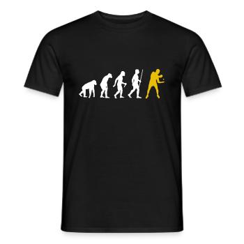 Table tennis evolution vintage retro design - Men's T-Shirt - black - Front - AI Model Male 178 light (178cm)