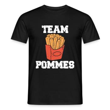 French fries crew fries team fries - Men's T-Shirt - black - Front - AI Model Male 178 light (178cm)