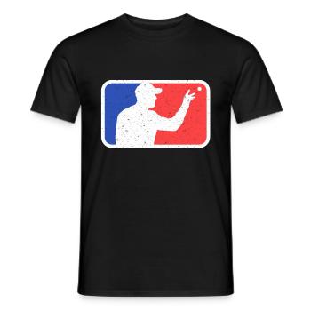 Beer Pong Design Gift Party Drinking Game - Men's T-Shirt - black - Front - AI Model Male 178 light (178cm)