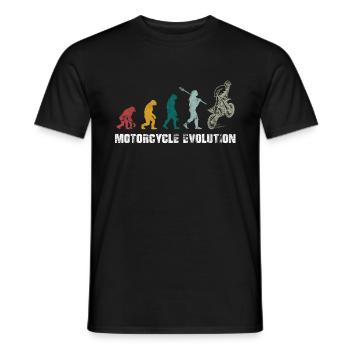 Motorrad Evolution Motocross Biker Motorsport - Männer T-Shirt - Schwarz - Vorne - AI Model Male 178 light (178cm)