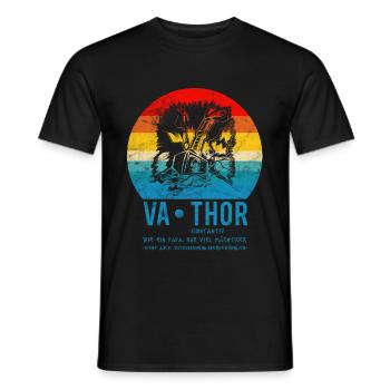 VATHOR Comme un père seulement Fête des pères puissants - T-shirt homme - noir - Devant - AI Model Male 178 light (178cm)