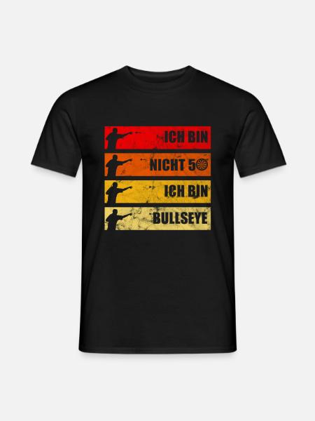 Bullseye Dart 50. Geburtstag - Männer T-Shirt - Schwarz