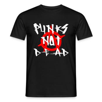 Punk's Not Dead - Men's T-Shirt - black - Front - AI Model Male 178 light (178cm)