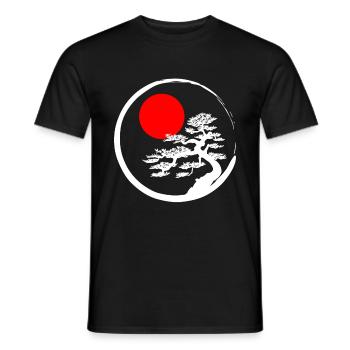Bonsai Kreis Buddhistisch Japanisch Kunst Baum - Männer T-Shirt - Schwarz - Vorne - AI Model Male 178 light (178cm)