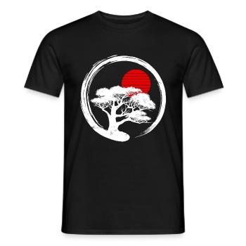 Bonsai tree - Men's T-Shirt - black - Front - AI Model Male 178 light (178cm)