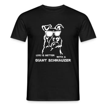 Giant schnauzer - Men's T-Shirt - black - Front - AI Model Male 178 light (178cm)