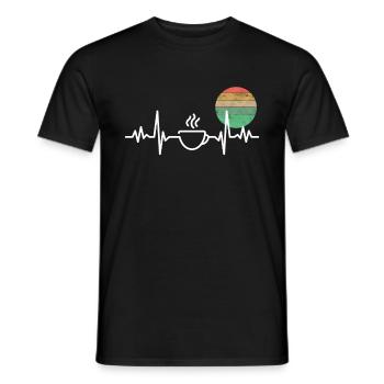 Café café rythme de café buveur de café Amant G - T-shirt homme - noir - Devant - AI Model Male 178 light (178cm)