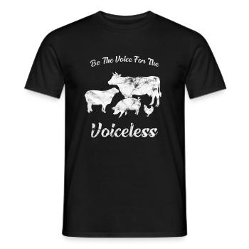 Be the Voice for the Voiceless Tierschutz Vegan - T-shirt homme - noir - Devant - AI Model Male 178 light (178cm)