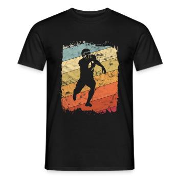 American Football - Männer T-Shirt - Schwarz - Vorne - AI Model Male 178 light (178cm)