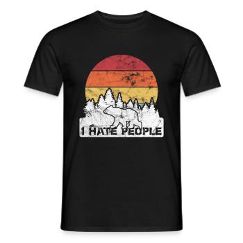 Je déteste les gens Je déteste les gens Cadeau Nature Vi - T-shirt homme - noir - Devant - AI Model Male 178 light (178cm)
