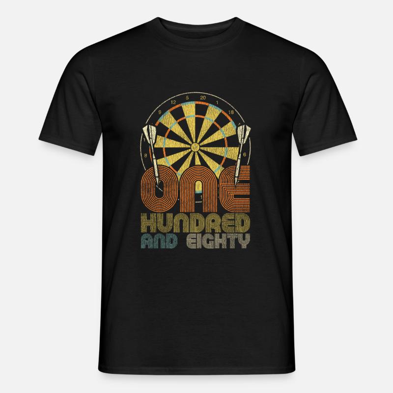 Darts Dartpfeil Darts - Männer T-Shirt - Schwarz