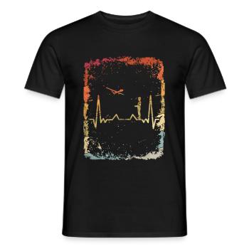 Evolution Modellflug Flugzeug Flieger cooles Retro - Männer T-Shirt - Schwarz - Vorne - AI Model Male 178 light (178cm)