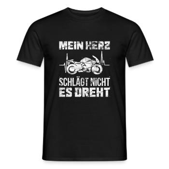Mein Herz Schlägt Nicht Es Dreht Motorrad Biker - Männer T-Shirt - Schwarz - Vorne - AI Model Male 178 light (178cm)