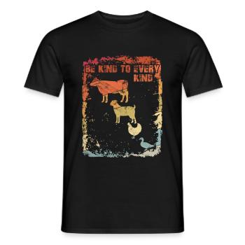 Vegan Vegetarians - Be Kind To Every Kind Gift - Men's T-Shirt - black - Front - AI Model Male 178 light (178cm)