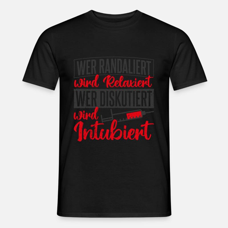Krankenschwester Relaxiert Intubiert Krankenschwes - Männer T-Shirt - Schwarz