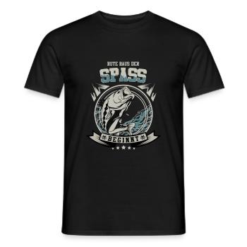 Angel Rute Raus Der Spaß Beginnt Angler Fischer Ge - Männer T-Shirt - Schwarz - Vorne - AI Model Male 178 light (178cm)