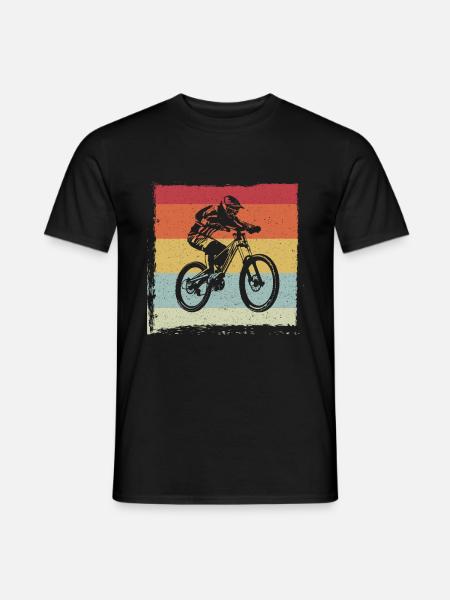 MTB Downhill - Männer T-Shirt - Schwarz