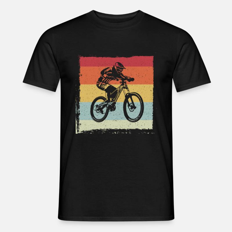 MTB Downhill - Männer T-Shirt - Schwarz