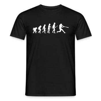 baseballplayer evolution - Men's T-Shirt - black - Front - AI Model Male 178 light (178cm)
