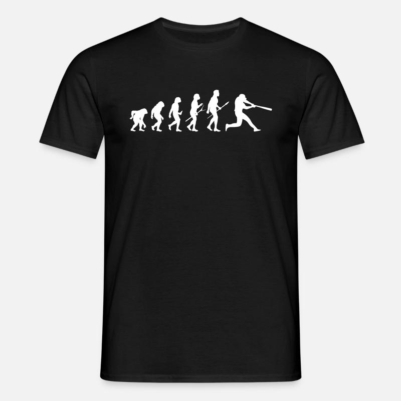 baseballplayer evolution - Men's T-Shirt - black