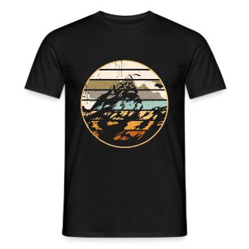 Vintage Berge Wandern Bergsteigen Bergliebhaber Ge - Männer T-Shirt - Schwarz - Vorne - AI Model Male 178 light (178cm)