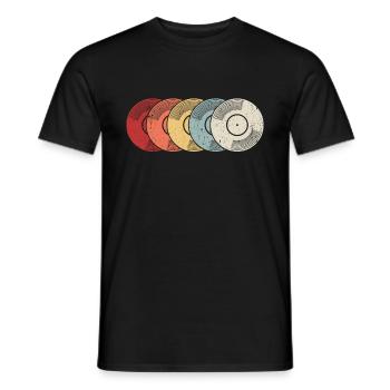 Vinyl Schallplatte Geschenk - Männer T-Shirt - Schwarz - Vorne - AI Model Male 178 light (178cm)
