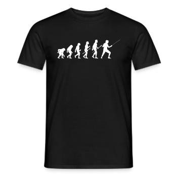 fencing evolution - Männer T-Shirt - Schwarz - Vorne - AI Model Male 178 light (178cm)