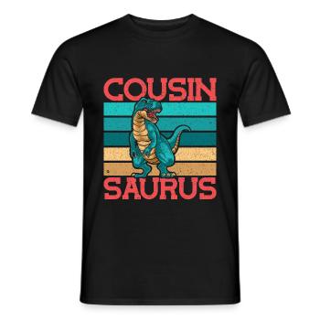 Cousin-Saurus T Rex Dinosaurier Cousin Saurus Jung - Männer T-Shirt - Schwarz - Vorne - AI Model Male 178 light (178cm)