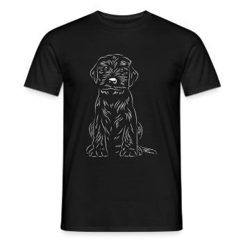 Riesenschnauzer Giant Schnauzer - Männer T-Shirt - Schwarz - Vorne - AI Model Male 178 light (178cm)