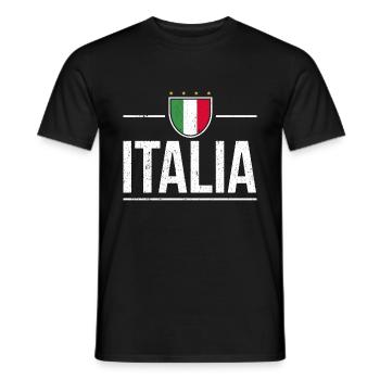 ITALIA 2021 Italienische Flagge Fußball Italien Fa - Männer T-Shirt - Schwarz - Vorne - AI Model Male 178 light (178cm)