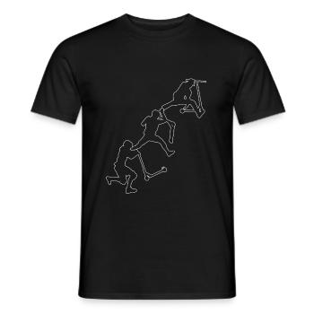 Scooter Stunt Tretroller Geschenk Kinder & Teenage - Männer T-Shirt - Schwarz - Vorne - AI Model Male 178 light (178cm)