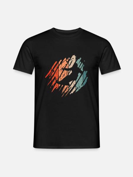 Retro Snowboard Snowboarding Ski Urlaub Snowboard - Männer T-Shirt - Schwarz
