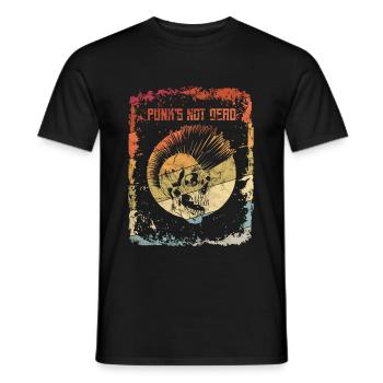 Punk's Not Dead Punk Rock Punker - Männer T-Shirt - Schwarz - Vorne - AI Model Male 178 light (178cm)
