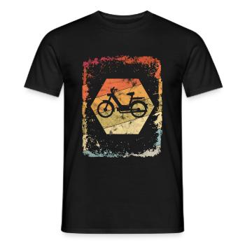 Vintage Mofa Moped Geschenkidee - Männer T-Shirt - Schwarz - Vorne - AI Model Male 178 light (178cm)