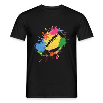 American Football - Männer T-Shirt - Schwarz - Vorne - AI Model Male 178 light (178cm)