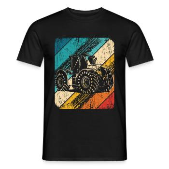 Traktor Retro Traktor Vintage Bauer Landwirt Trakt - Männer T-Shirt - Schwarz - Vorne - AI Model Male 178 light (178cm)