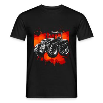 Traktor Retro Traktor Vintage Bauer Landwirt Trakt - Männer T-Shirt - Schwarz - Vorne - AI Model Male 178 light (178cm)