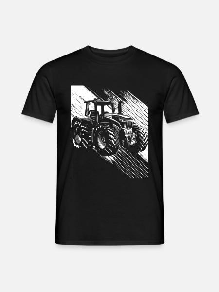 Traktor Retro Traktor Vintage Bauer Landwirt Gesch - Männer T-Shirt - Schwarz