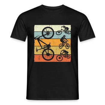 MTB Kleidung Kinder, Erwachsene MTB Geschenk Mount - Männer T-Shirt - Schwarz - Vorne - AI Model Male 178 light (178cm)