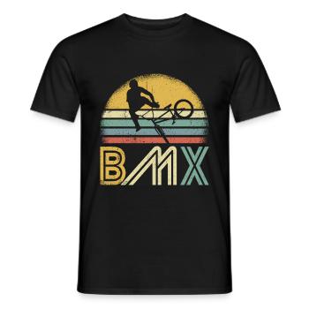 BMX Freestyle Kleidung Kinder, Erwachsene BMX Gesc - Männer T-Shirt - Schwarz - Vorne - AI Model Male 178 light (178cm)