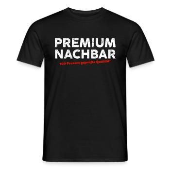 Witziges Nachbar Nachbarin Geburtstagsgeschenk Fun - Männer T-Shirt - Schwarz - Vorne - AI Model Male 178 light (178cm)