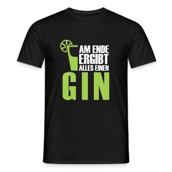 Gin - Gin Liebhaber GIN Spruch - Männer T-Shirt - Schwarz - Vorne - AI Model Male 178 light (178cm)