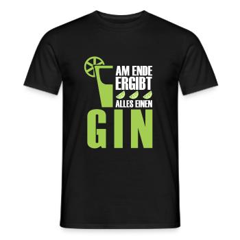 Gin - Gin Liebhaber GIN Spruch - Männer T-Shirt - Schwarz - Vorne - AI Model Male 178 light (178cm)