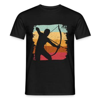 Bogenschütze Bogenschießen Bogensport - Männer T-Shirt - Schwarz - Vorne - AI Model Male 178 light (178cm)