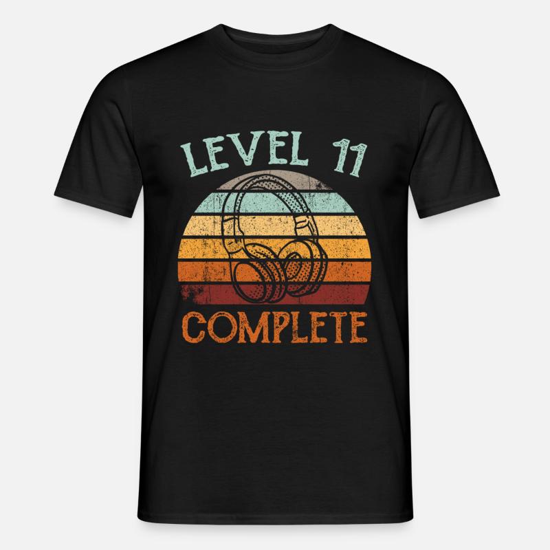 11.Geburtstag Jungen Video Gamer Level 11 Complete - Männer T-Shirt - Schwarz