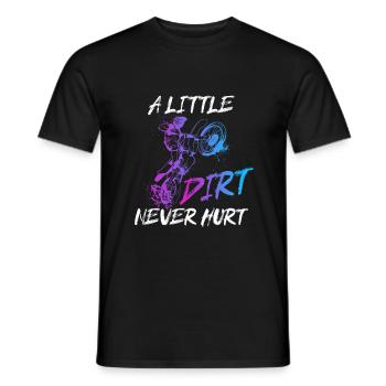 Dirt Bike - Dirt Never Hurt - Motocross Dirt Bike - Männer T-Shirt - Schwarz - Vorne - AI Model Male 178 light (178cm)