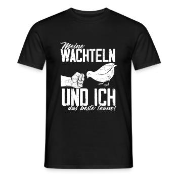 Meine Wachteln und ich - Das Beste Team! Wachtelha - Männer T-Shirt - Schwarz - Vorne - AI Model Male 178 light (178cm)